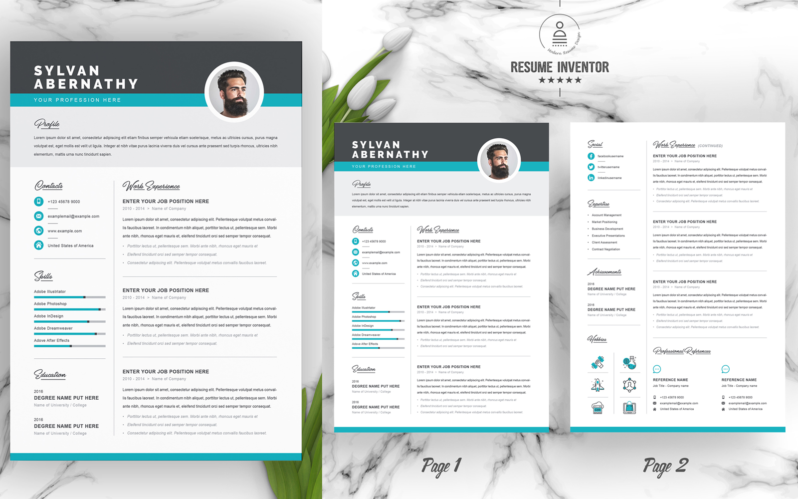 Sylvan / CV Template Printable Resume Templates