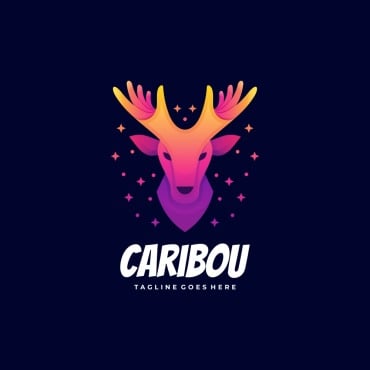 Caribou Animals Logo Templates 186332