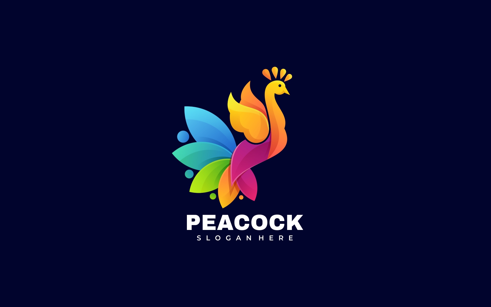 Peacock Colorful Logo Template