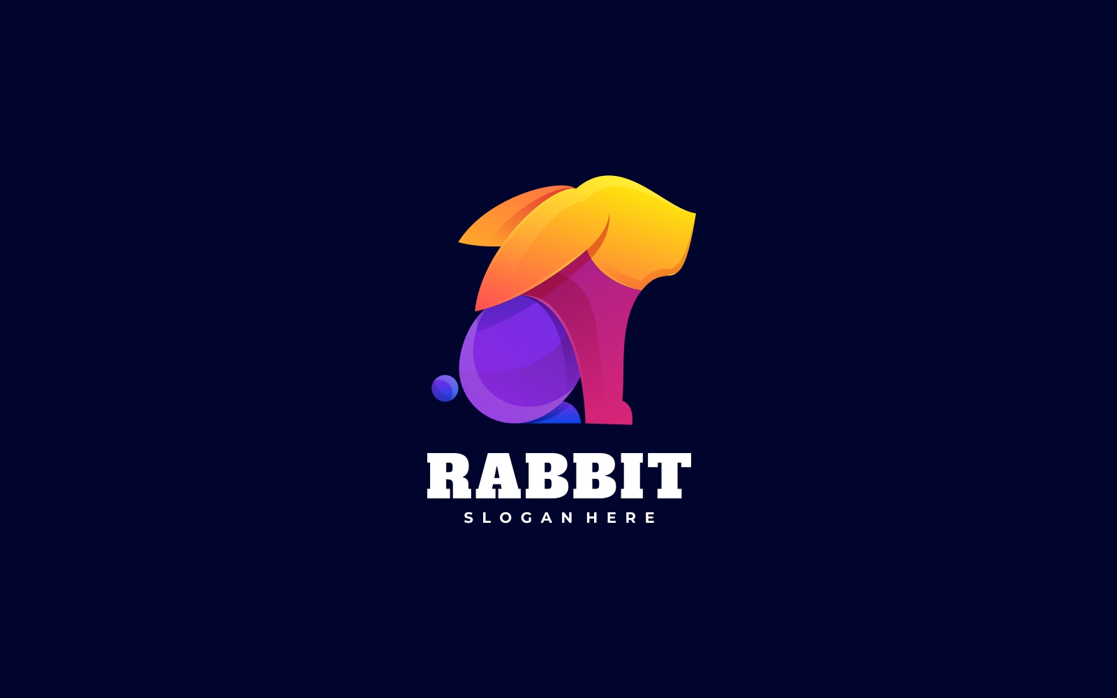 Rabbit Gradient Colorful Logo Style