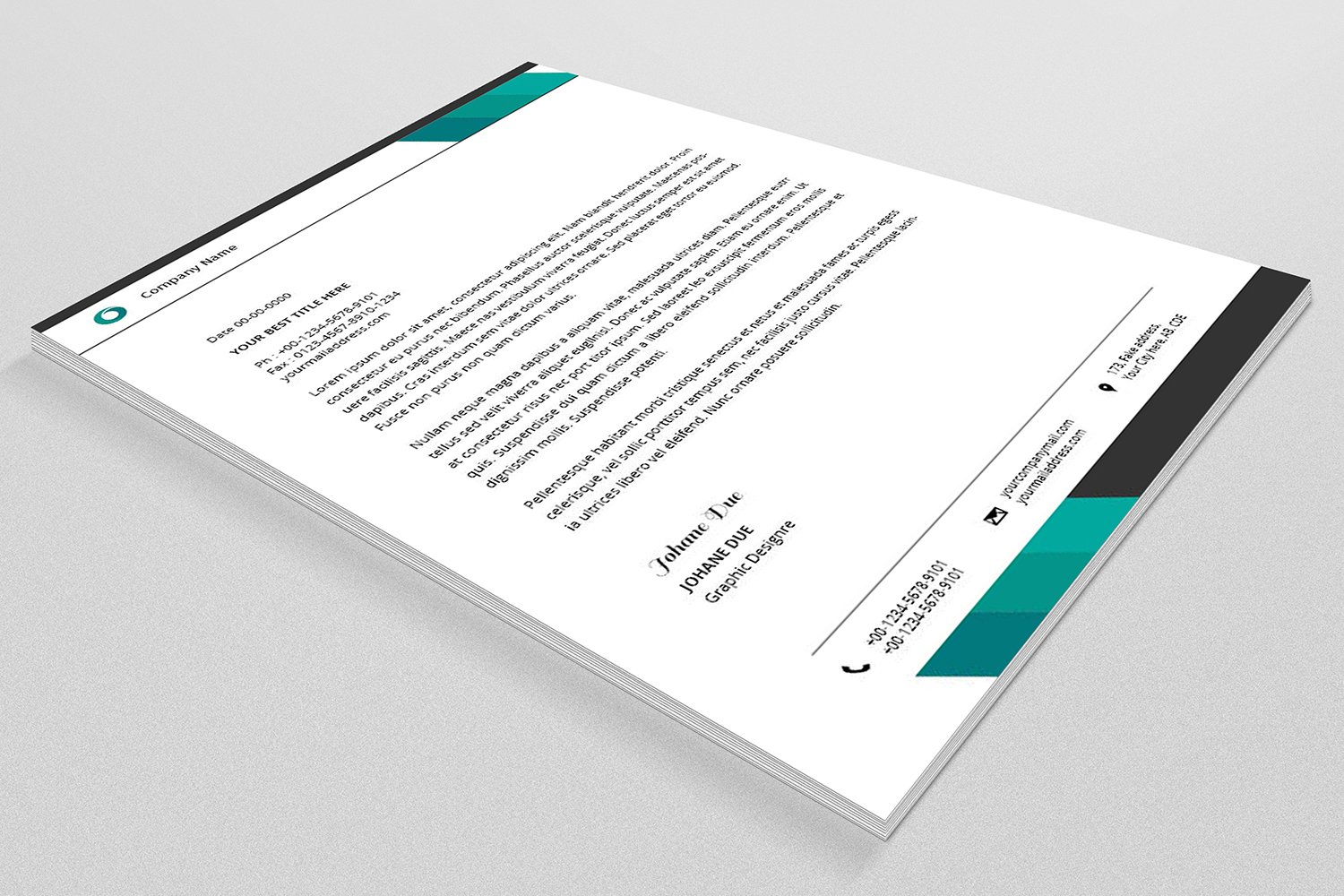 Johane Letterhead Corporate Identity Temlpate