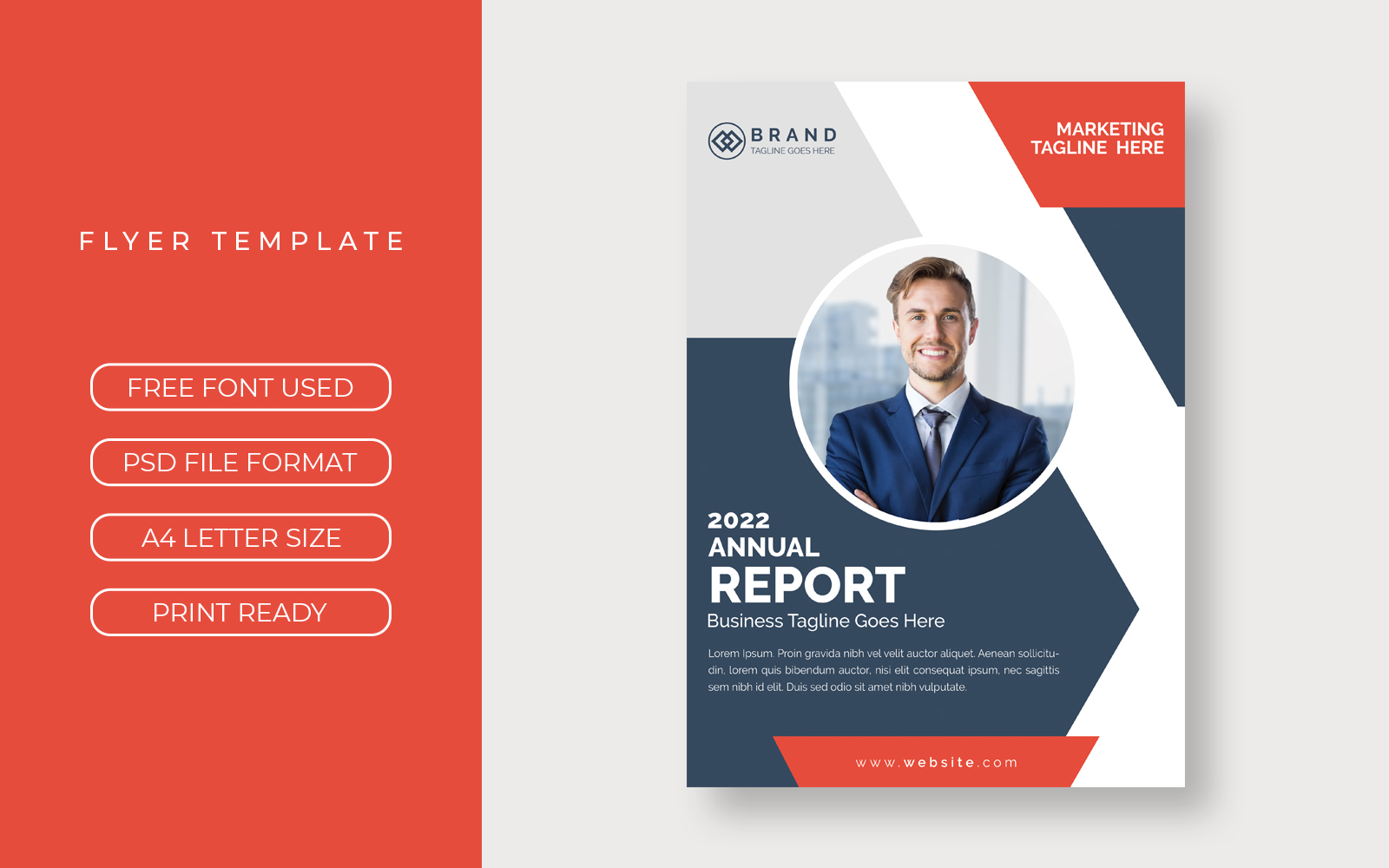 Business Annual Flyer Report Cover Presentation Layout
