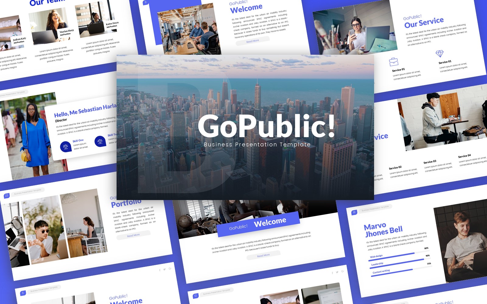 GoPublic! -  Business Multipurpose PowerPoint Template