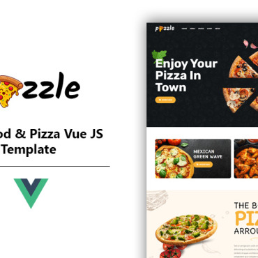 Drink Pizza Responsive Website Templates 186461