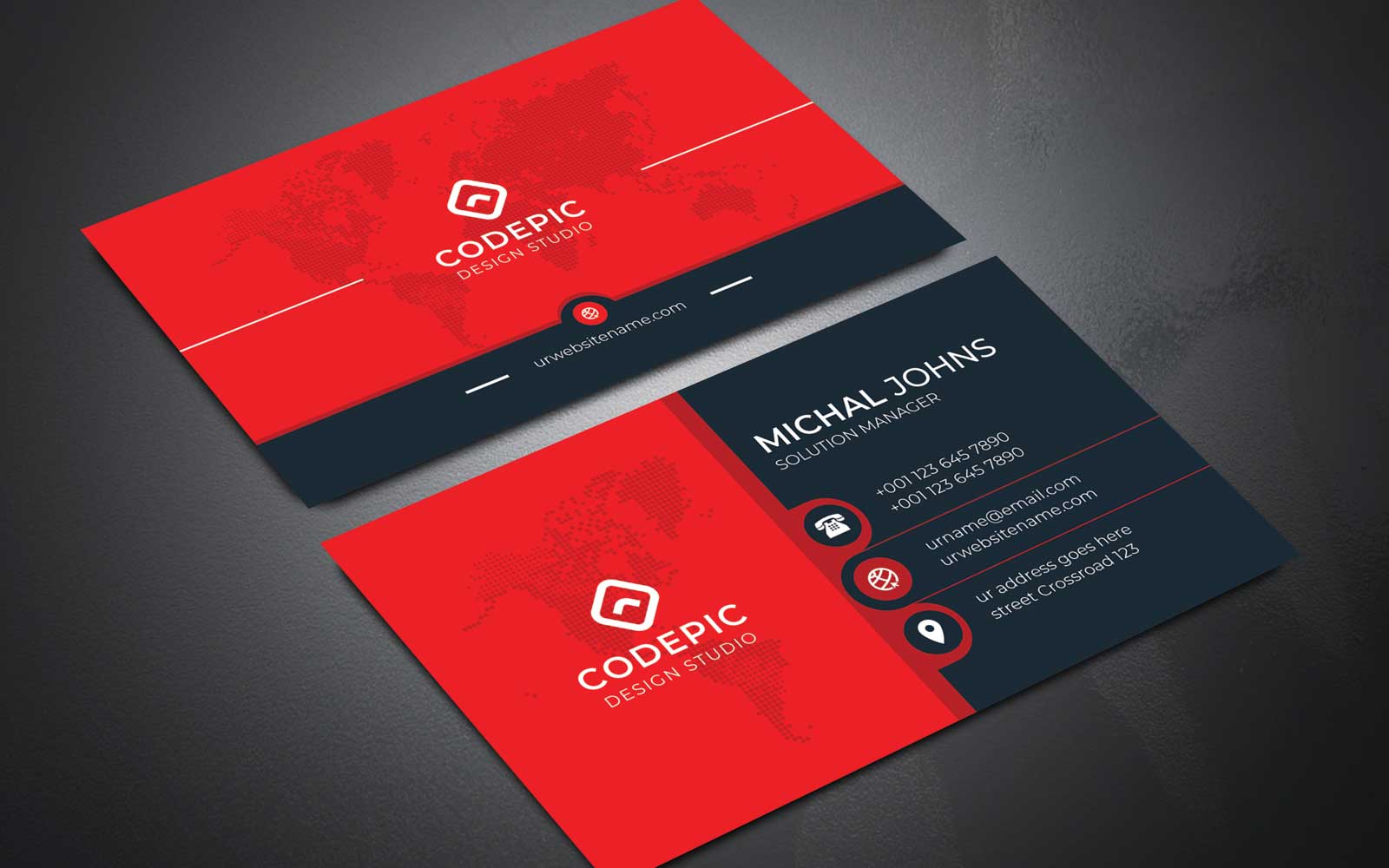 Corporate Business Card Codepic v8