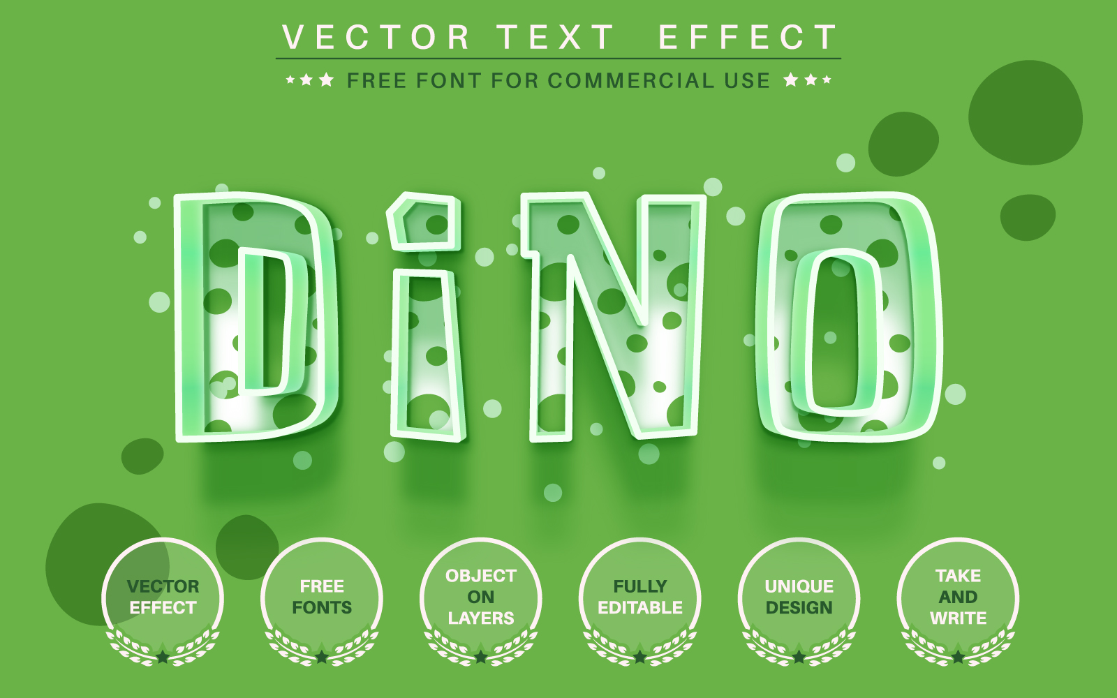 Kids Dino - Editable Text Effect, Font Style, Graphics Style Illustration