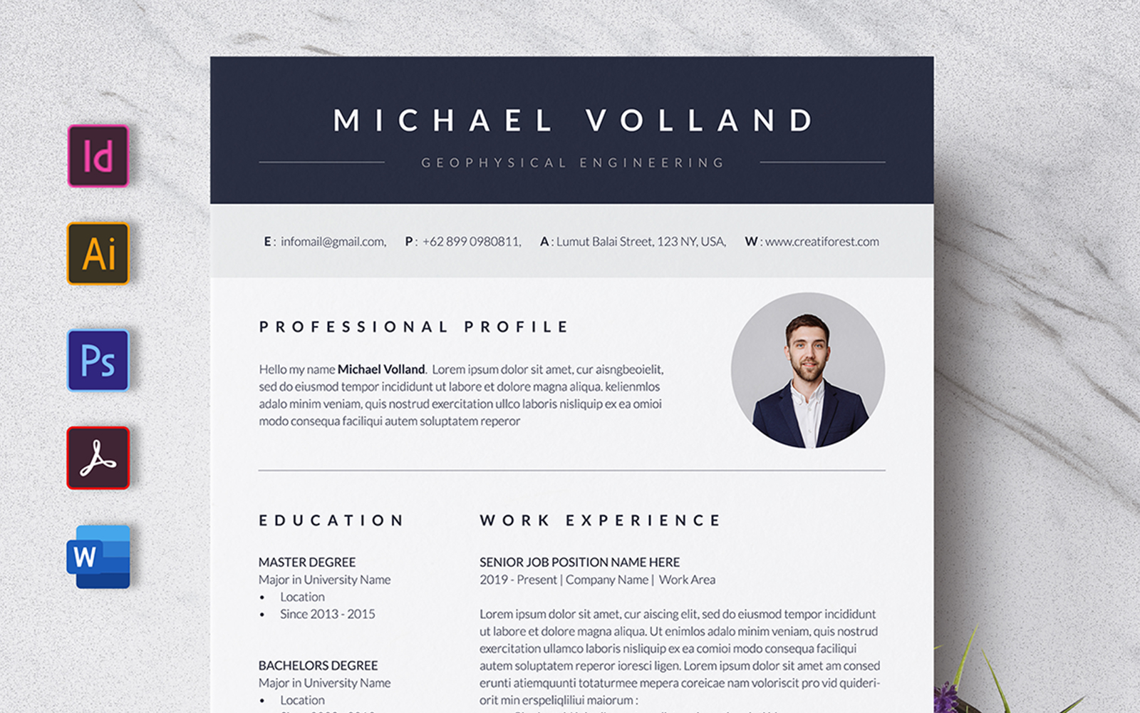 Simple and Modern Resume or CV