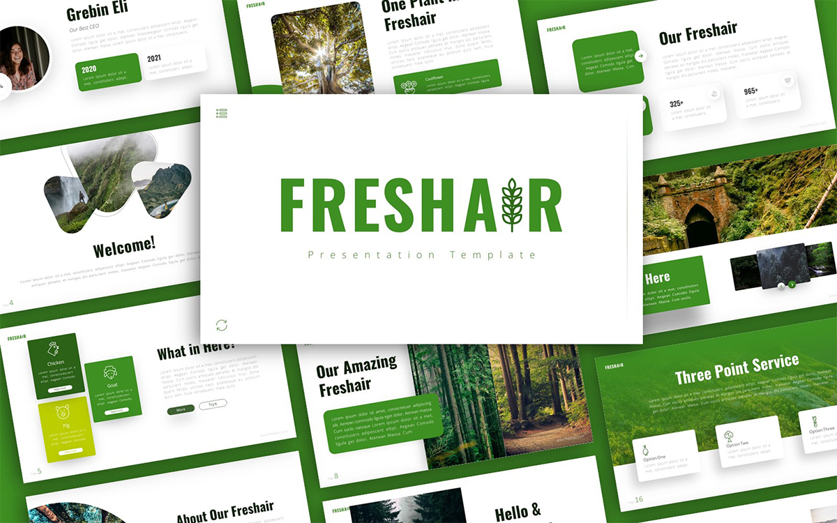 Freshair Environment Presentation PowerPoint Template