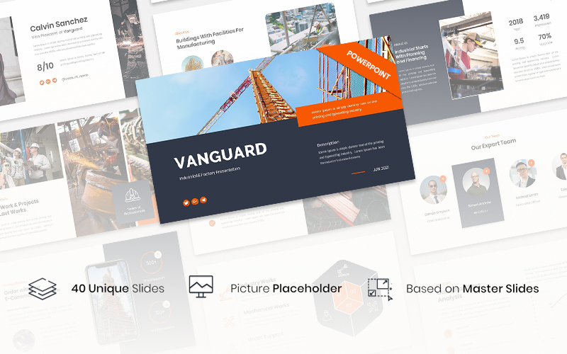 Vanguard - Industrial & Factory PowerPoint Template