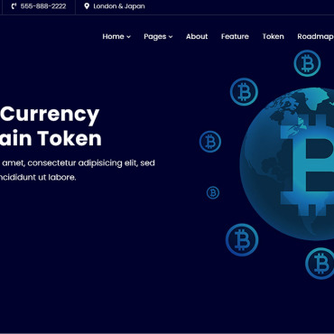 Blockchain Crypto Responsive Website Templates 186734