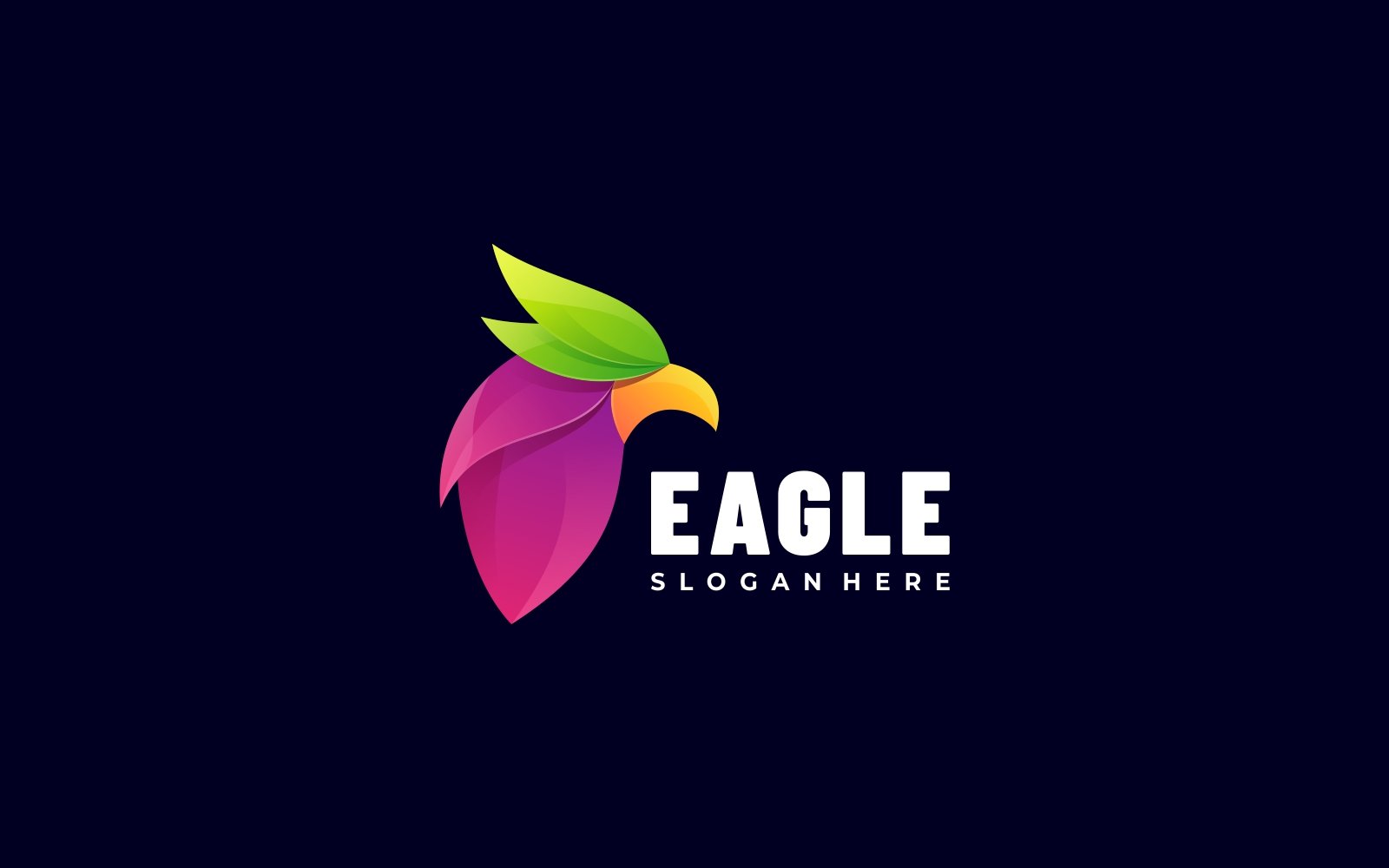 Eagle 3D Gradient Style  Logo