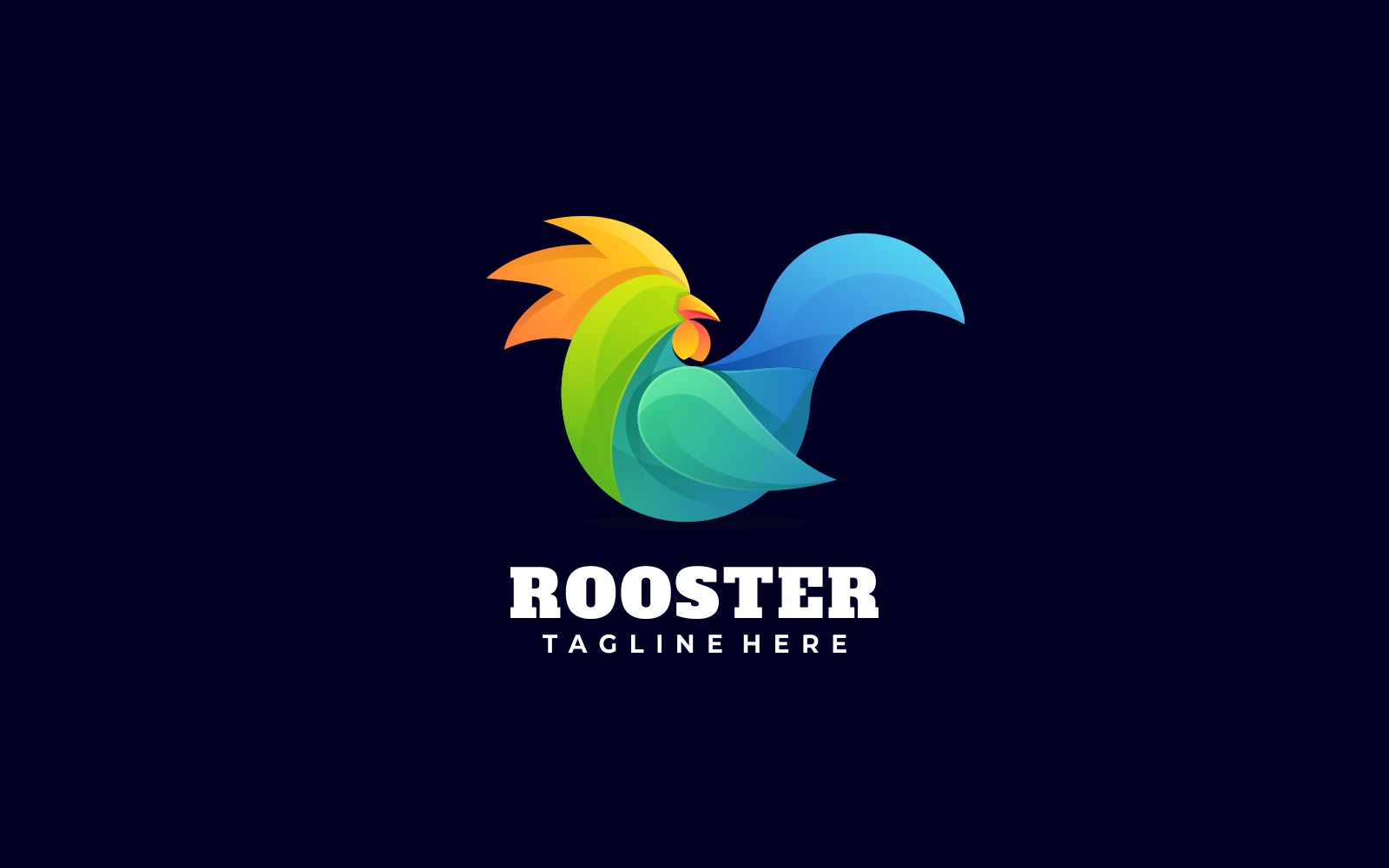 Rooster 2 Gradient Colorful Logo Template