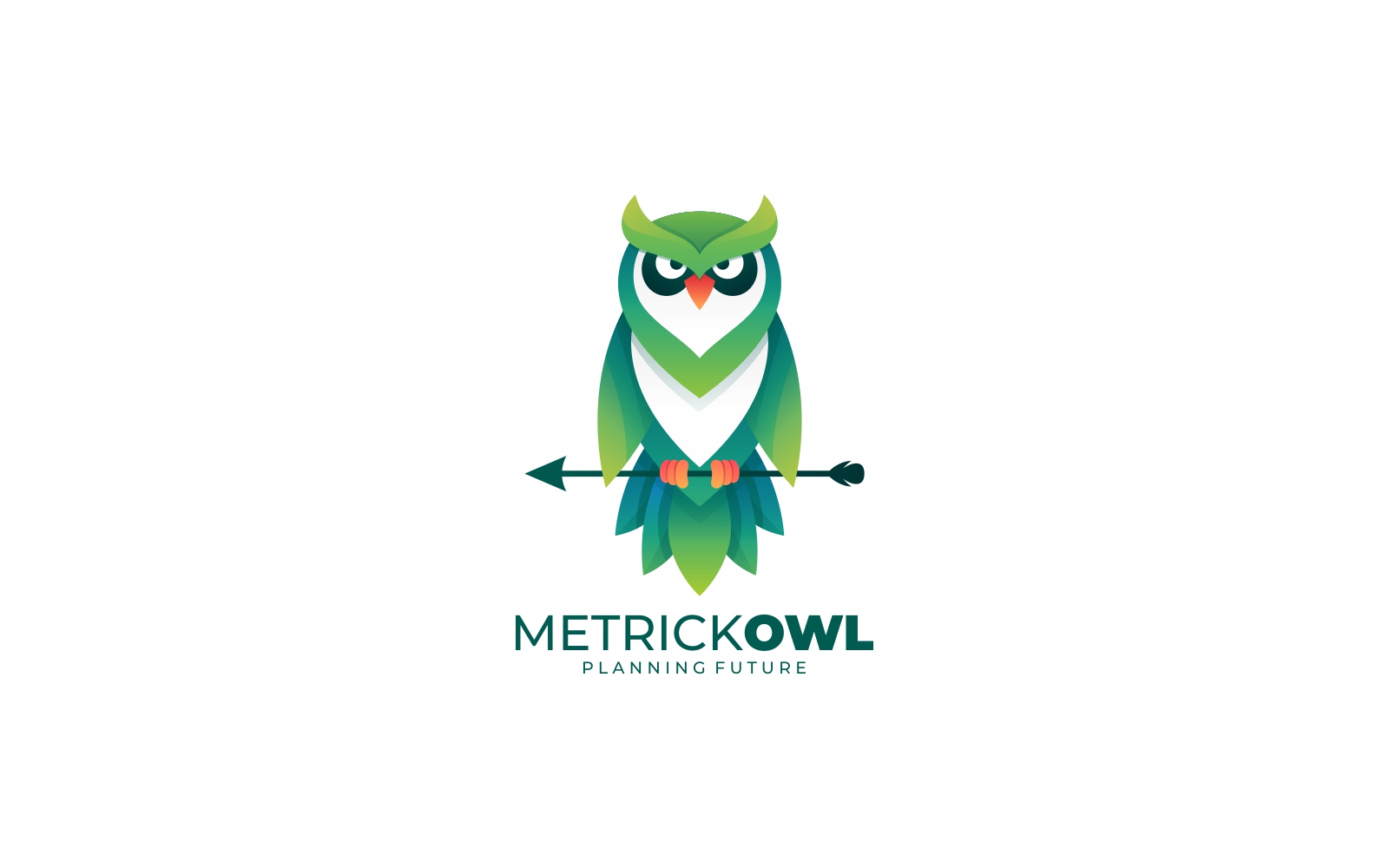 Metrick Owl Gradient Colorful Logo