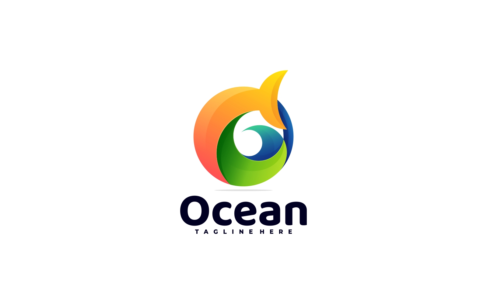Ocean Gradient Colorful Logo