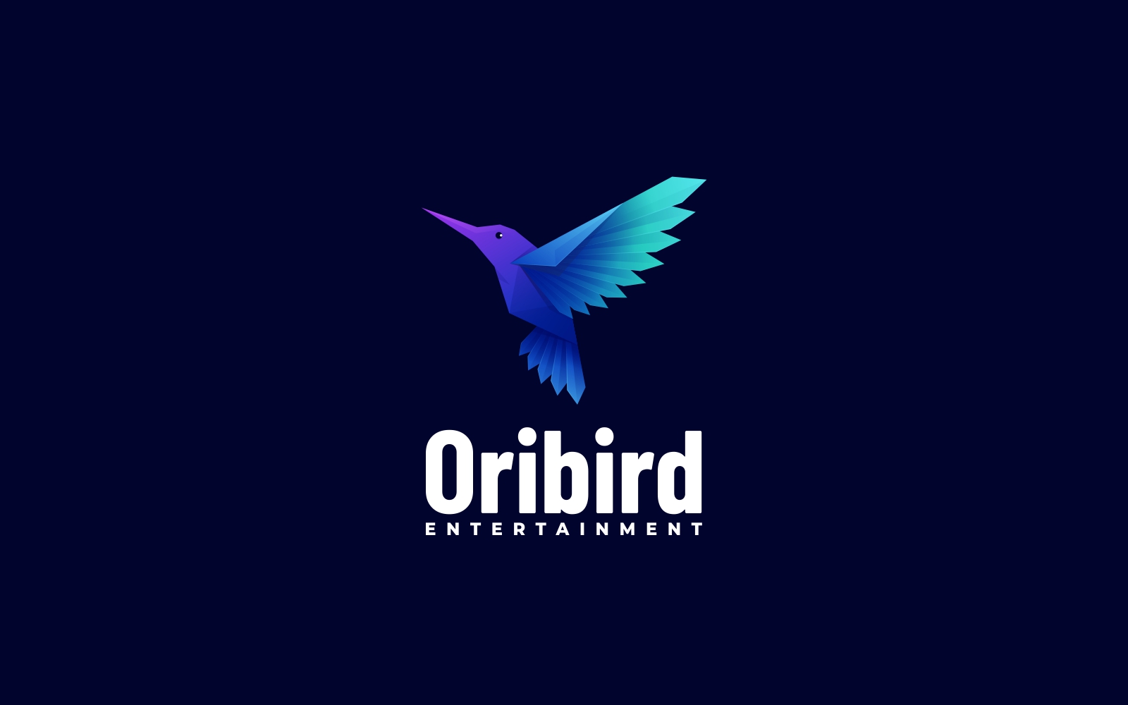 Flying Bird Gradient Logo Style template