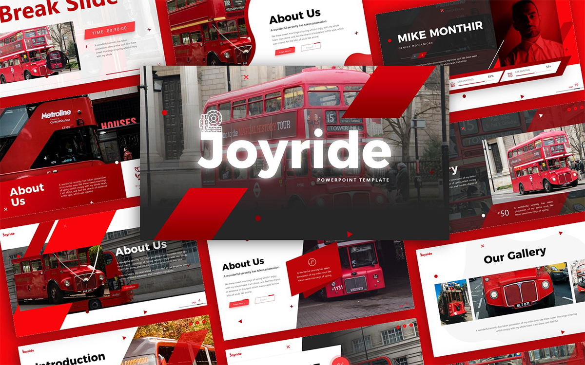 Joyride Transportation Presentation PowerPoint Template