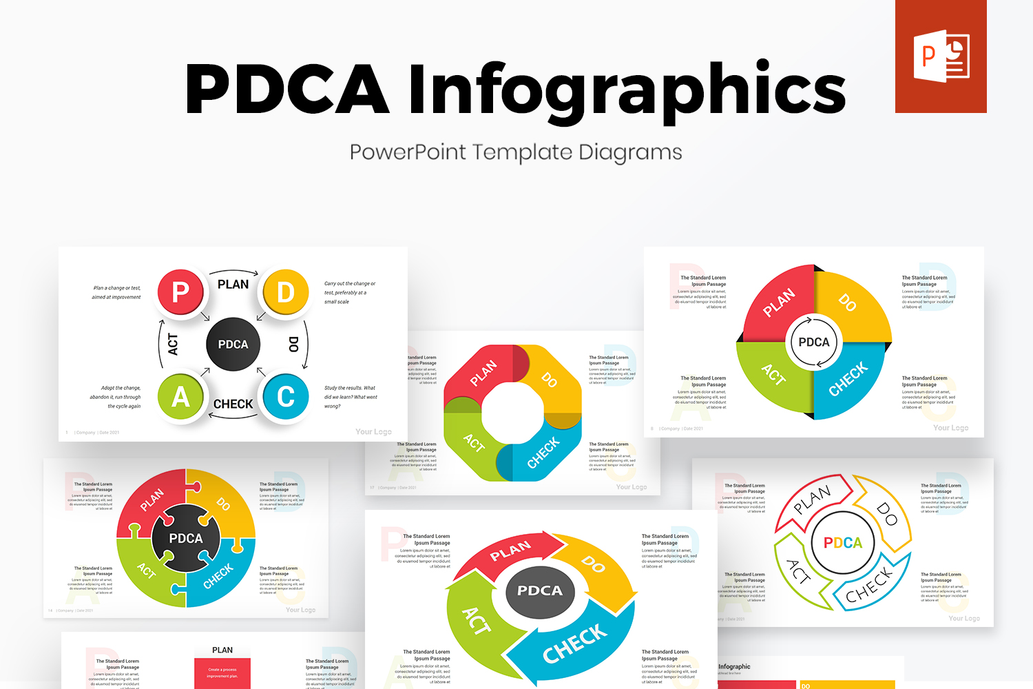 PDCA Cycle PowerPoint Infographics Template
