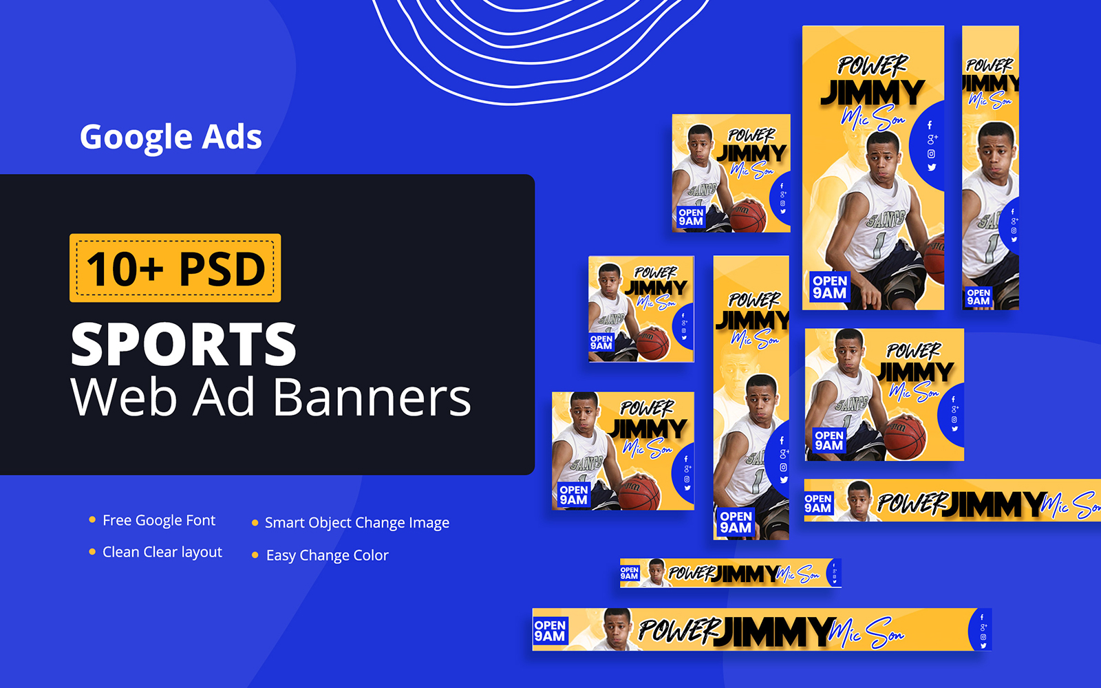 Attractive Sports Ad Banners Social Media