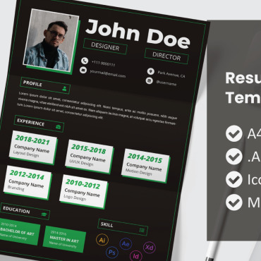 Template Adobe Resume Templates 187078