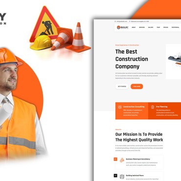 Building Company Landing Page Templates 187110