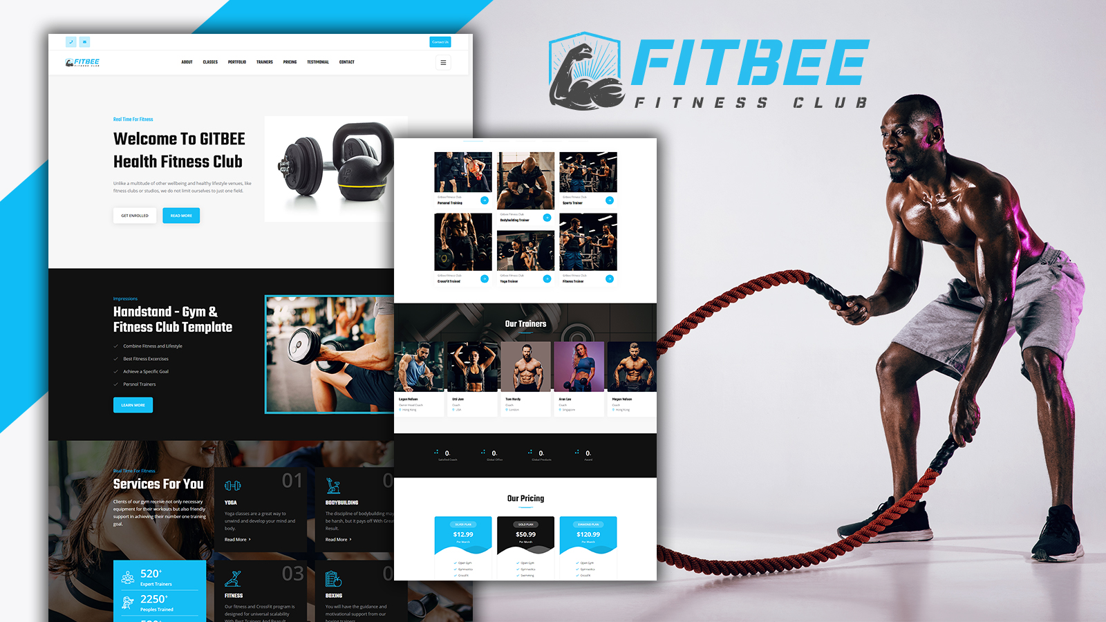 Fitbee Gym & Fitness Landing Page HTML5 Template