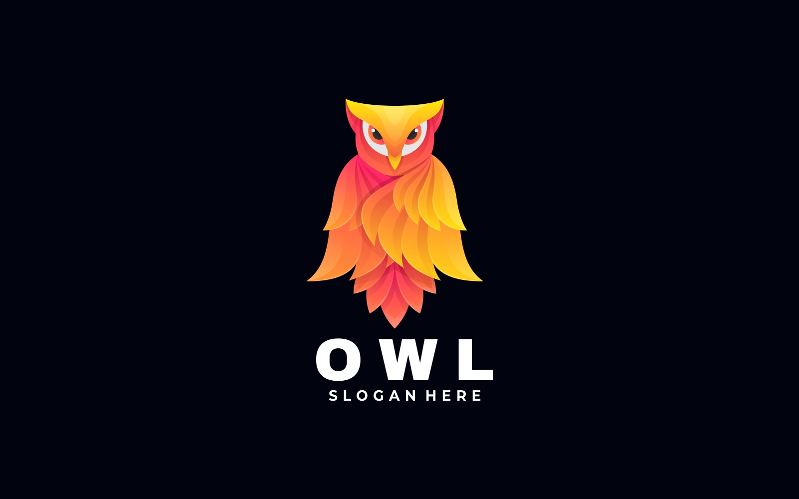 Owl Bird Gradient Logo Style
