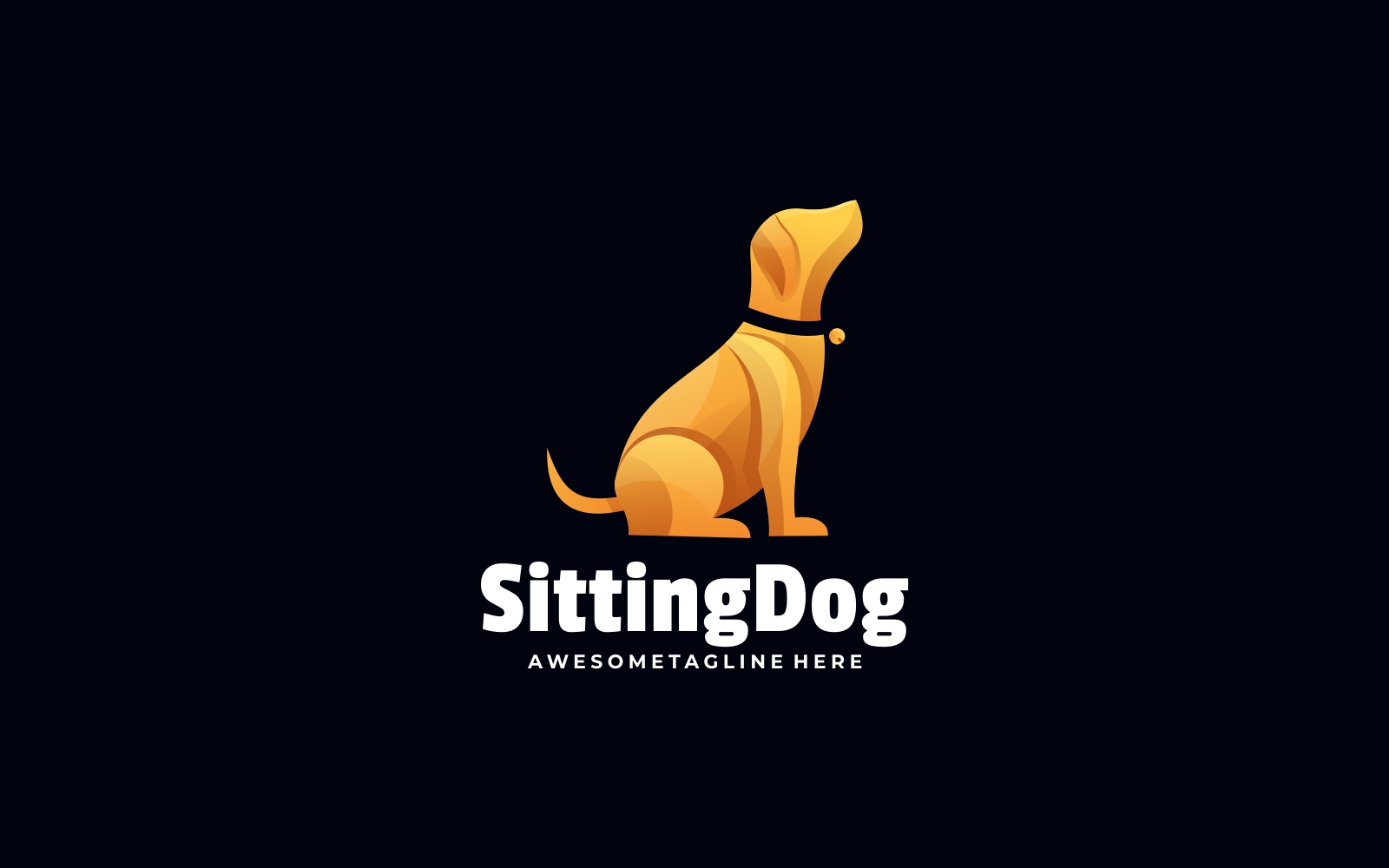 Sitting Dog Gradient Logo