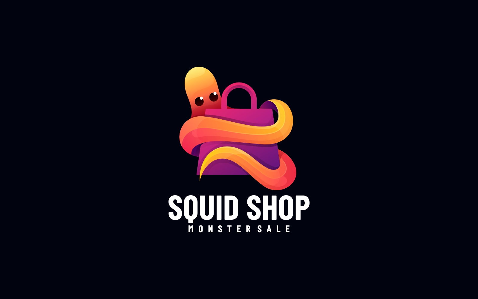 Squid Shop Gradient Colorful Logo