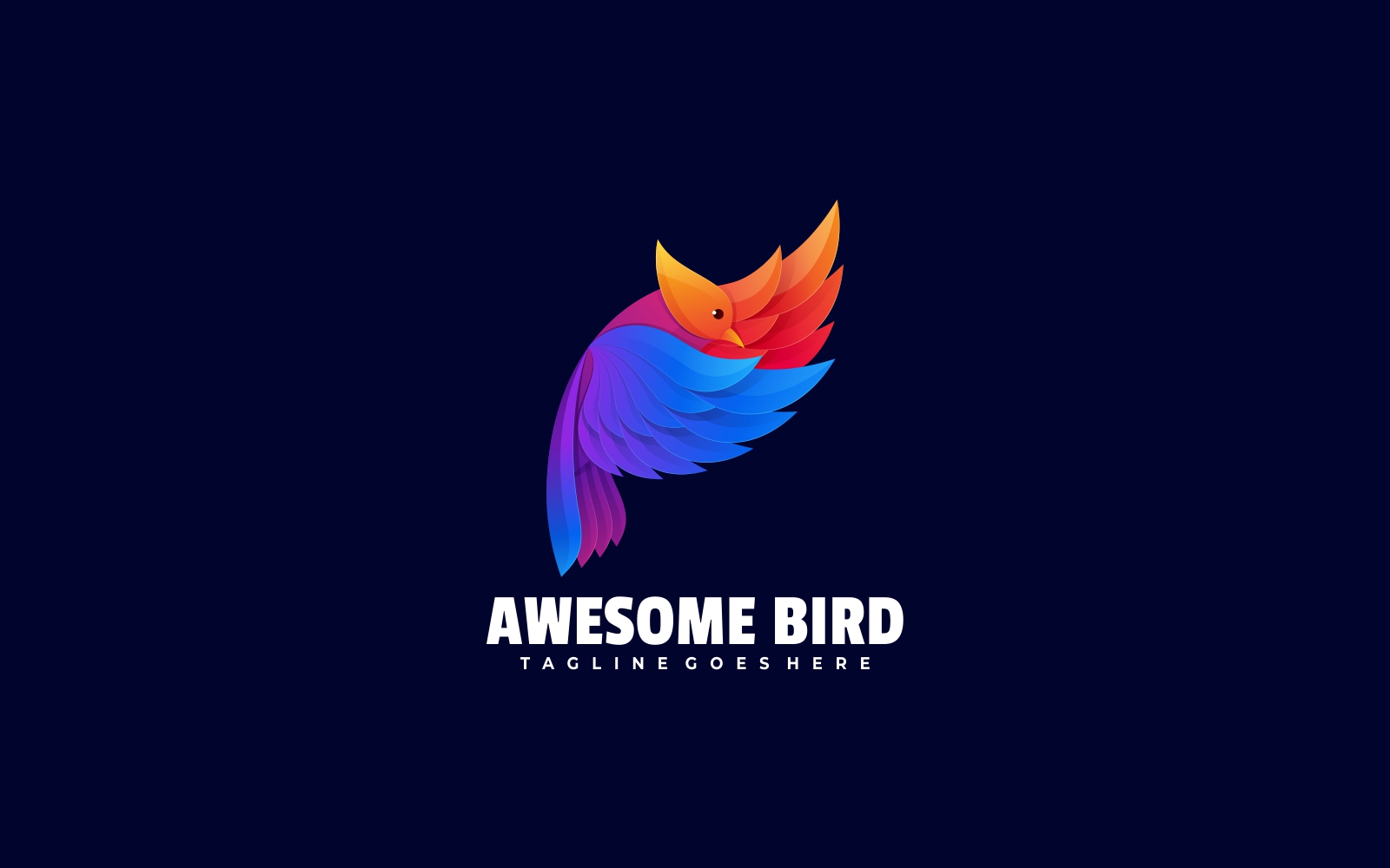 Bird Colorful Logo Template