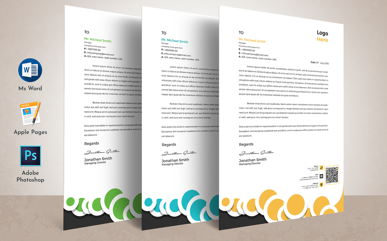 Letterhead Pad Template Word Apple Pages
