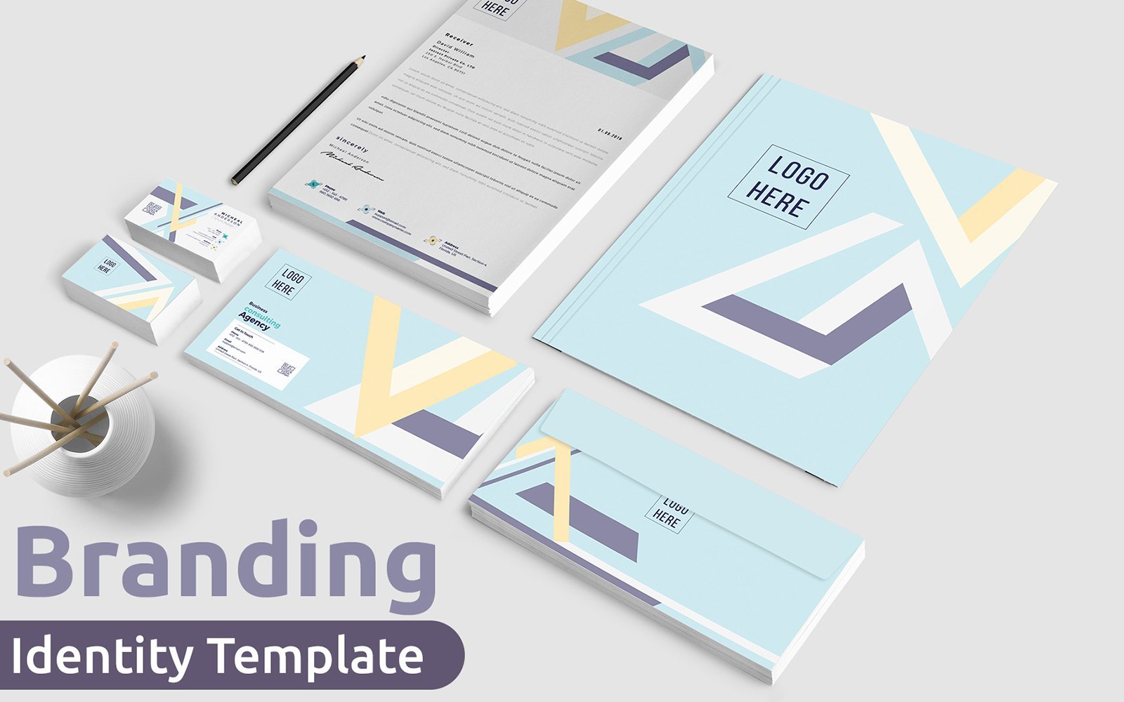 Corporate Branding Identity Stationery Template