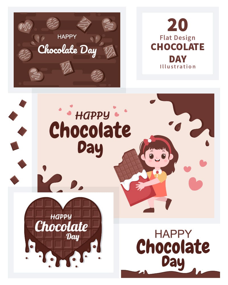 20 Happy Chocolate Day Illustration