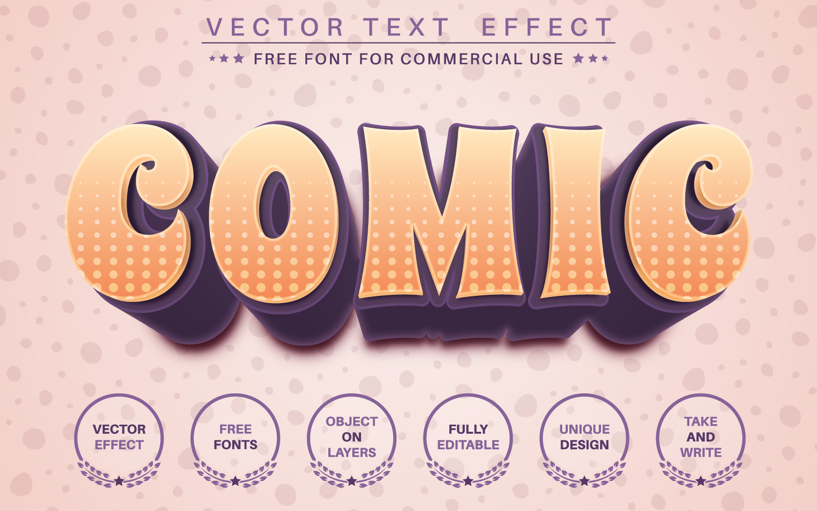 3D Comic - Editable Text Effect, Font Style, Graphics Illustration