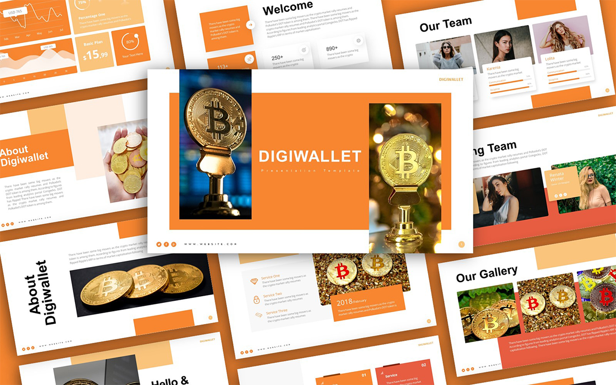 Digiwallet Cryptocurrency Presentation PowerPoint Template