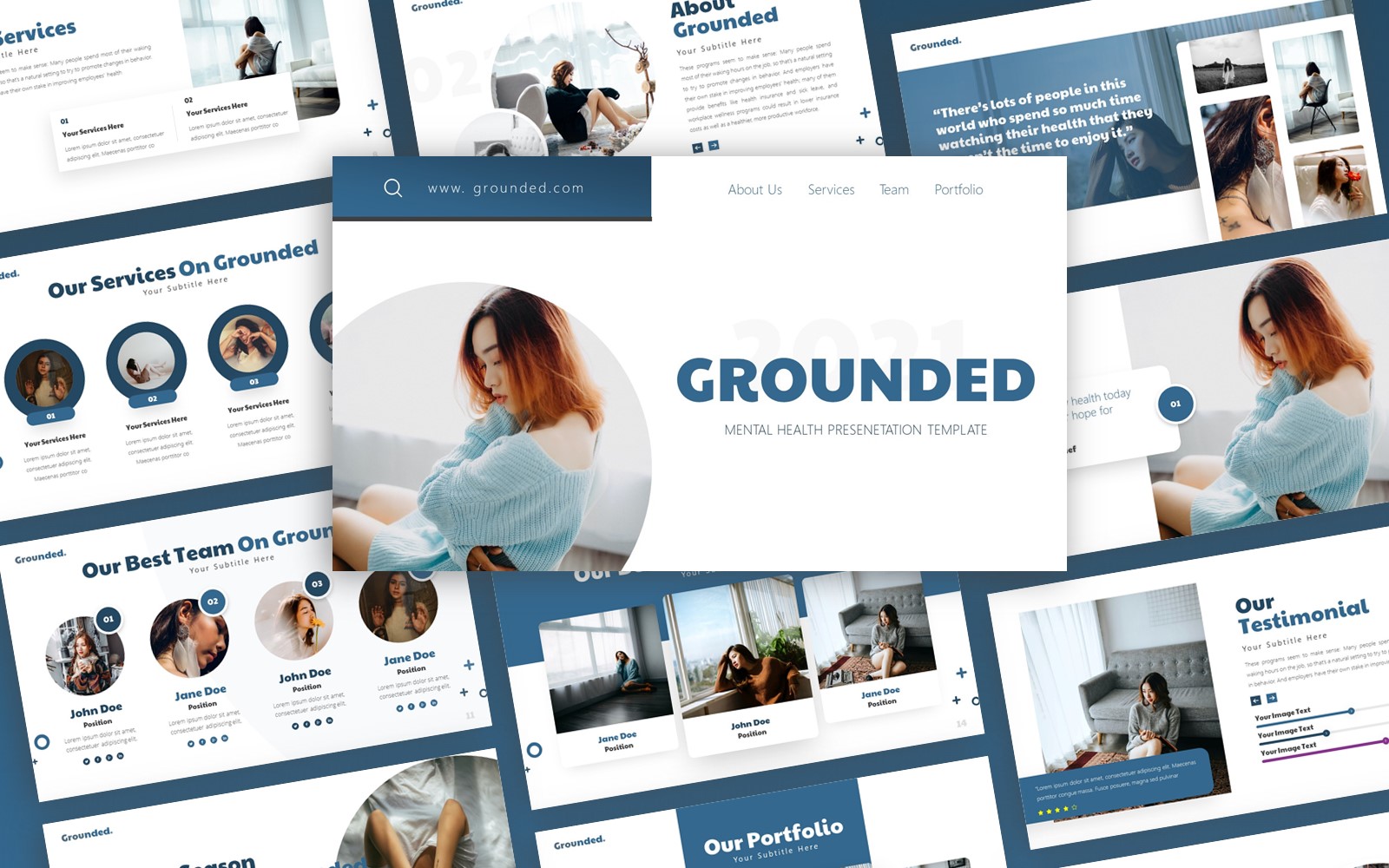 Grounded - Mental Health Multipurpose PowerPoint Template