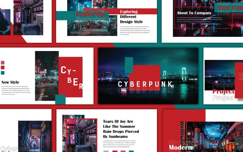 Cyberpunk Keynote Template