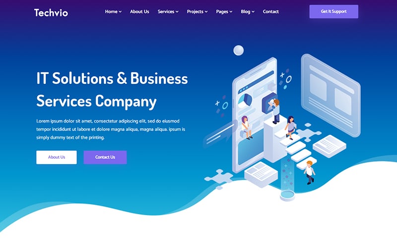 Techvio - IT Solutions & Business Services Multipurpose HTML5 Website Template