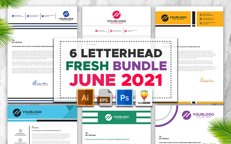 Letterhead Template Bundle 02 - Corporate Identity Template