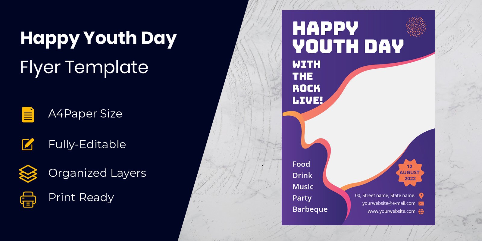 Happy Youth Day Modern Party Flyer