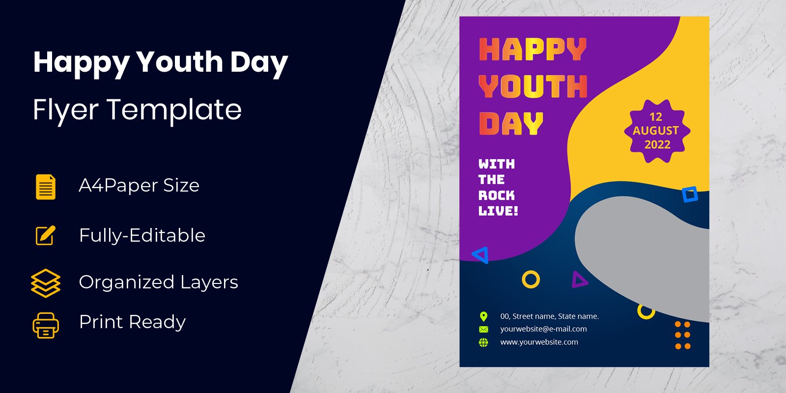 Youth Day Poster Drawing Design