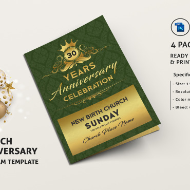 Anniversary Church Corporate Identity 187640