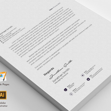 Letterhead Word Corporate Identity 187686