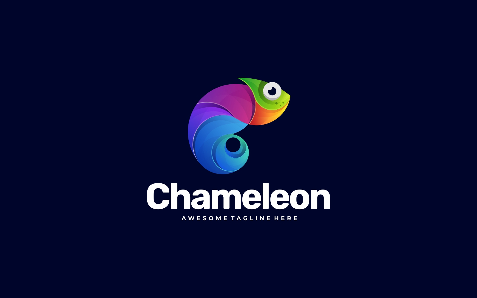 Chameleon Gradient Colorful Logo