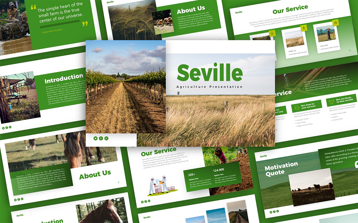 Seville Agriculture Presentation PowerPoint Template