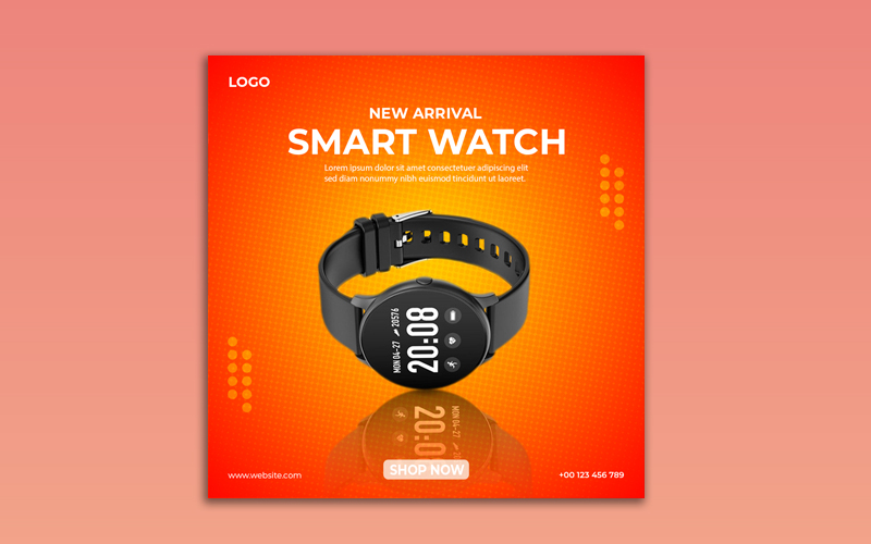 Smart Watch Social Media And Instagram Post Template