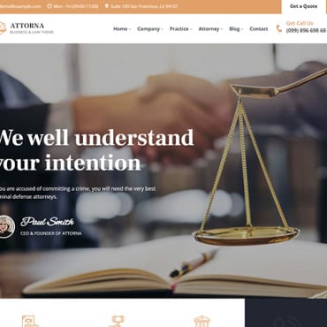 Law Firm Responsive Website Templates 187927