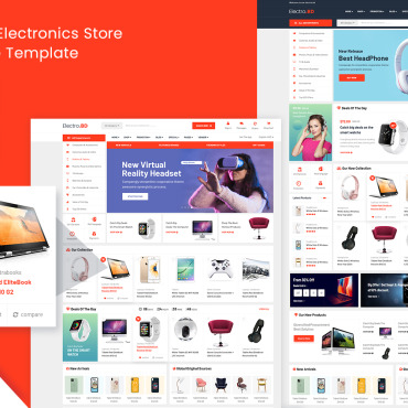 Ecommerce Electronics Responsive Website Templates 187929
