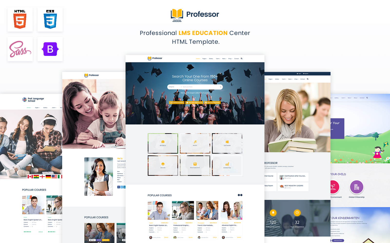 Professor-Professional LMS Education Center  HTML Template.