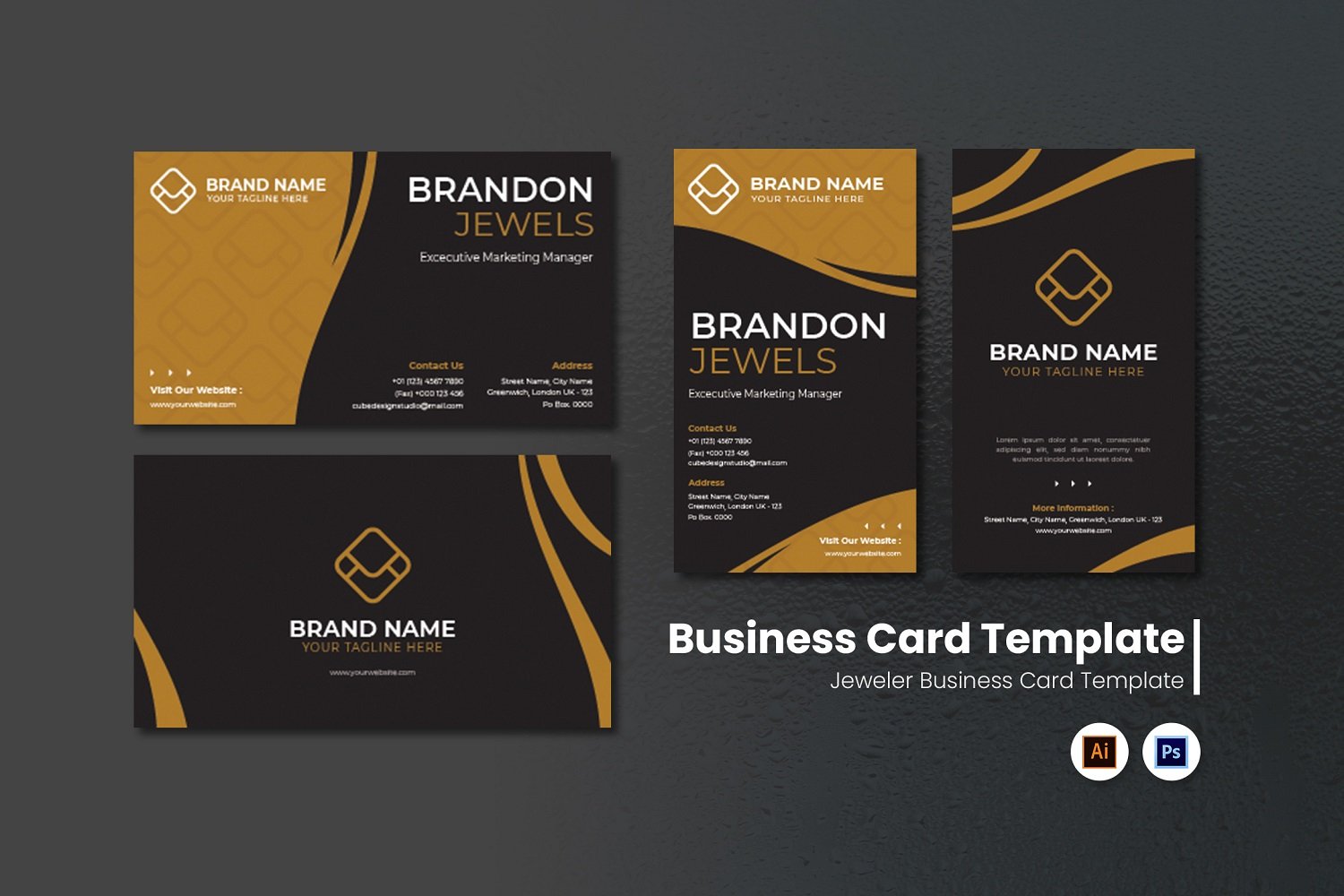 Luxurious Jeweller Business Card