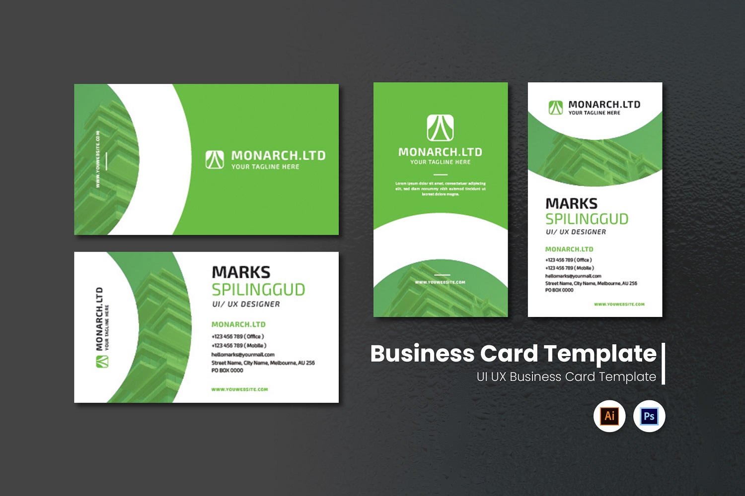 Monarch UI UX Business Card